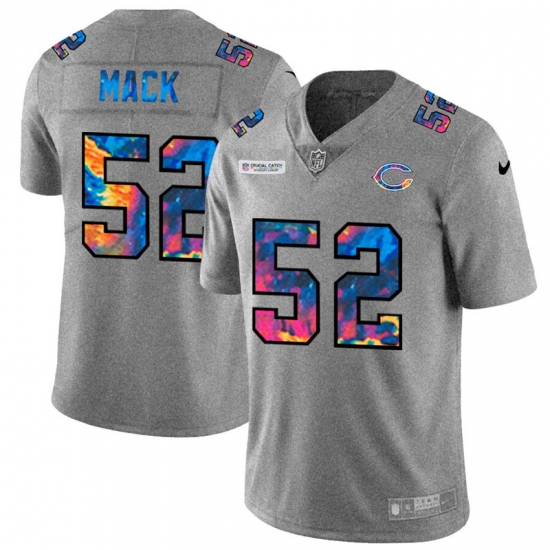 Chicago Bears 52 Khalil Mack Men Nike Multi Color 2020 NFL Crucial Catch NFL Jersey Greyheather Chicago Bears 52 Khalil Mack Men Nike Multi Color 2020 NFL Crucial Catch NFL Jersey Greyheather