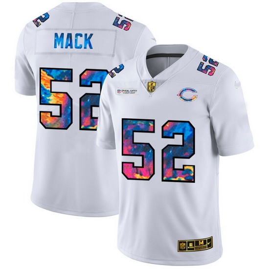 Chicago Bears 52 Khalil Mack Men White Nike Multi Color 2020 NFL Crucial Catch Limited NFL Jersey Chicago Bears 52 Khalil Mack Men White Nike Multi Color 2020 NFL Crucial Catch Limited NFL Jersey