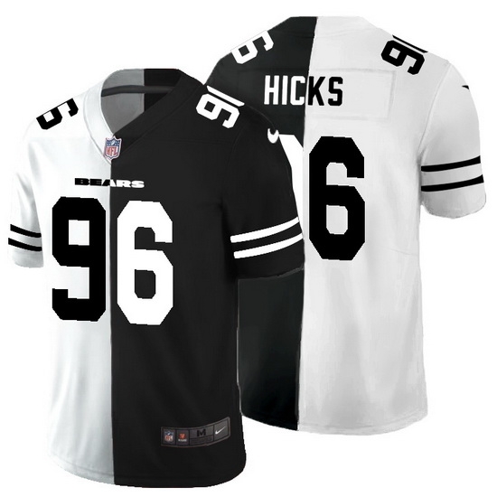 Chicago Bears 96 Akiem Hicks Men Black V White Peace Split Nike Vapor Untouchable Limited NFL Jersey Chicago Bears 96 Akiem Hicks Men Black V White Peace Split Nike Vapor Untouchable Limited NFL Jersey