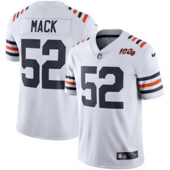Men Bears 52 Mack White 100 Years 4XL Jersey Men Bears 52 Mack White 100 Years 4XL Jersey