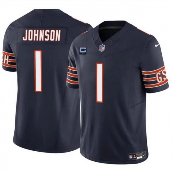 Men Chicago Bears 1 Jaylon Johnson Navy 2024 F U S E With 1 Star C Patch Vapor Untouchable Limited Stitched Football Jersey Men Chicago Bears 1 Jaylon Johnson Navy 2024 F U S E With 1 Star C Patch Vapor Untouchable Limited Stitched Football Jersey