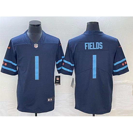 Men Chicago Bears 1 Justin Fields Navy 2019 City Edition Limited Stitched NFL Jersey Men Chicago Bears 1 Justin Fields Navy 2019 City Edition Limited Stitched NFL Jersey