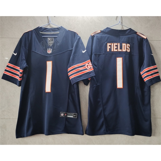 Men Chicago Bears 1 Justin Fields Navy 2023 F U S E Vapor Untouchable Limited Stitched Football Jersey Men Chicago Bears 1 Justin Fields Navy 2023 F U S E Vapor Untouchable Limited Stitched Football Jersey
