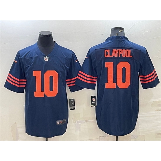 Men Chicago Bears 10 Chase Claypool Navy Color Rush Limited Stitched Football Jersey Men Chicago Bears 10 Chase Claypool Navy Color Rush Limited Stitched Football Jersey