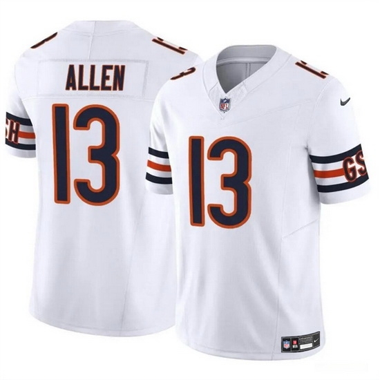 Men Chicago Bears 13 Keenan Allen White 2023 F U S E Vapor Stitched Football Jersey Men Chicago Bears 13 Keenan Allen White 2023 F U S E Vapor Stitched Football Jersey