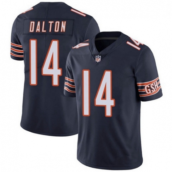 Men Chicago Bears 14 Andy Dalton Navy Vapor untouchable Limited Stitched Jersey Men Chicago Bears 14 Andy Dalton Navy Vapor untouchable Limited Stitched Jersey