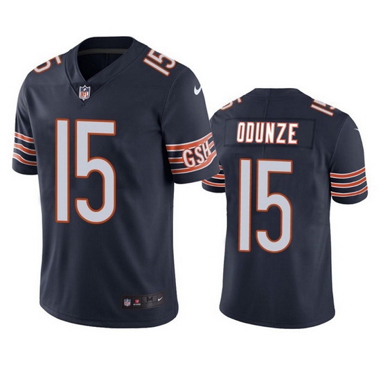 Men Chicago Bears 15 Rome Odunze Navy 2024 Draft Vapor Stitched Football Jersey Men Chicago Bears 15 Rome Odunze Navy 2024 Draft Vapor Stitched Football Jersey