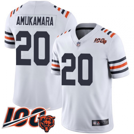 Men Chicago Bears 20 Prince Amukamara White 100th Season Limited Football Jersey Men Chicago Bears 20 Prince Amukamara White 100th Season Limited Football Jersey