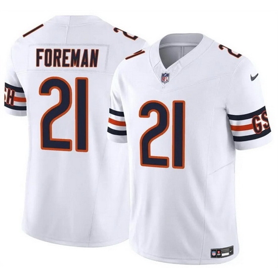 Men Chicago Bears 21 D'Onta Foreman White 2023 F U S E Vapor Stitched Football Jersey Men Chicago Bears 21 D'Onta Foreman White 2023 F U S E Vapor Stitched Football Jersey