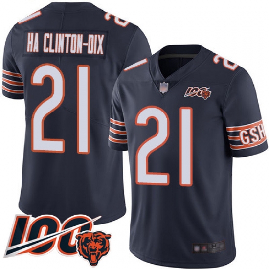 Men Chicago Bears 21 Ha Ha ClintonDix Navy Blue Team Color 100th Season Limited Football Jersey Men Chicago Bears 21 Ha Ha ClintonDix Navy Blue Team Color 100th Season Limited Football Jersey