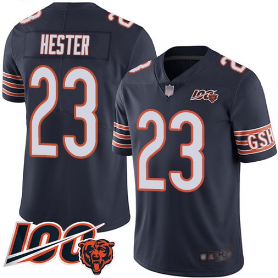 Men Chicago Bears 23 Devin Hester Navy Blue Team Color 100th Season Limited Football Jersey Men Chicago Bears 23 Devin Hester Navy Blue Team Color 100th Season Limited Football Jersey