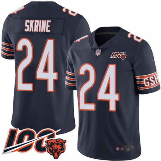 Men Chicago Bears 24 Buster Skrine Navy Blue Team Color 100th Season Limited Football Jersey Men Chicago Bears 24 Buster Skrine Navy Blue Team Color 100th Season Limited Football Jersey
