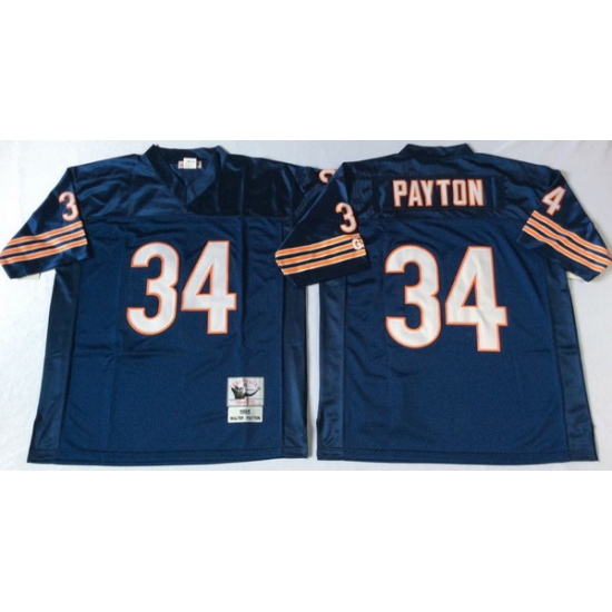 Men Chicago Bears 34 Walter Payton Navy M&N 1985 Throwback Jersey Men Chicago Bears 34 Walter Payton Navy M&N 1985 Throwback Jersey