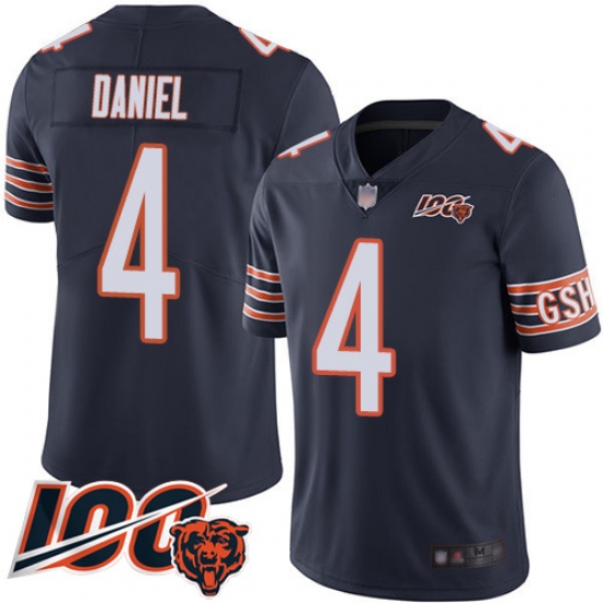 Men Chicago Bears 4 Chase Daniel Navy Blue Team Color 100th Season Limited Football Jersey Men Chicago Bears 4 Chase Daniel Navy Blue Team Color 100th Season Limited Football Jersey