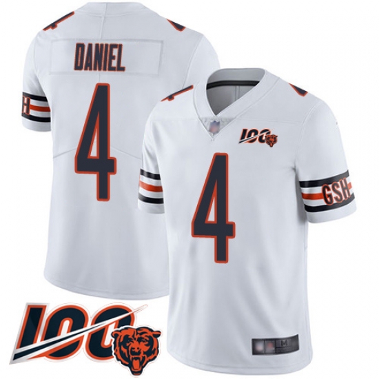 Men Chicago Bears 4 Chase Daniel White Vapor Untouchable Limited Player 100th Season Football Jersey Men Chicago Bears 4 Chase Daniel White Vapor Untouchable Limited Player 100th Season Football Jersey