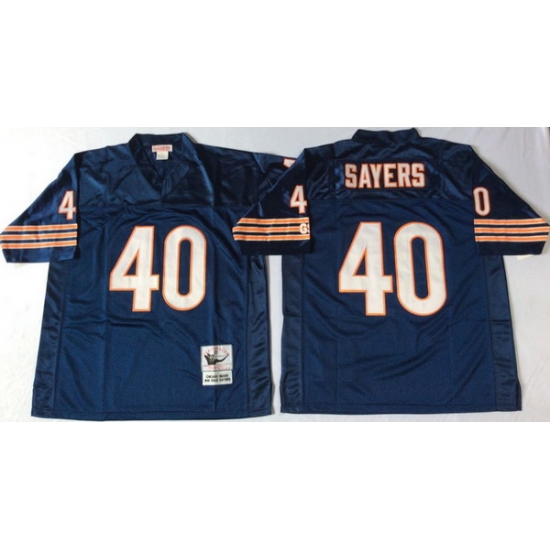 Men Chicago Bears 40 Gale Sayers Navy M&N 1985 Throwback Jersey Men Chicago Bears 40 Gale Sayers Navy M&N 1985 Throwback Jersey