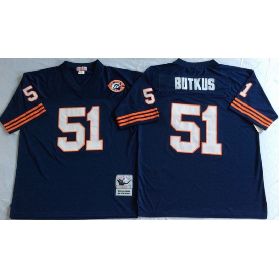 Men Chicago Bears 51 Dick Butkus Navy M&N Throwback Jersey Men Chicago Bears 51 Dick Butkus Navy M&N Throwback Jersey