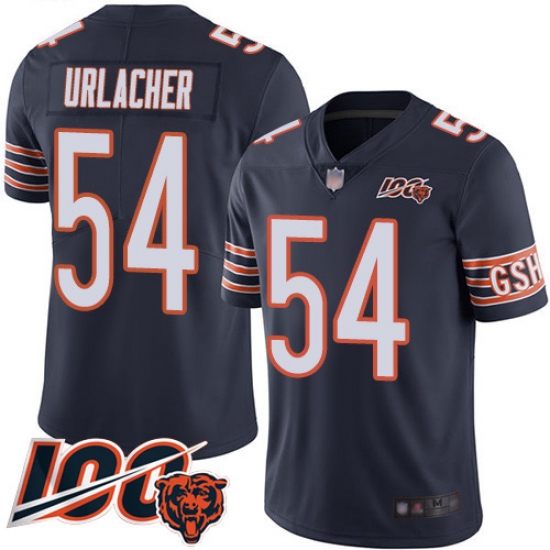 Men Chicago Bears 54 Brian Urlacher Navy Blue Team Color 100th Season Limited Football Jersey Men Chicago Bears 54 Brian Urlacher Navy Blue Team Color 100th Season Limited Football Jersey