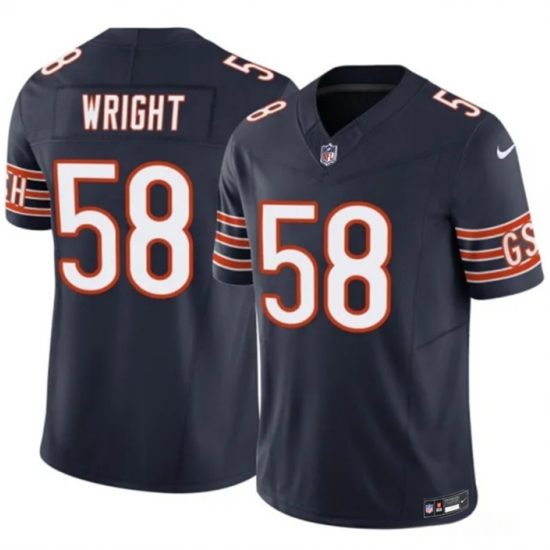 Men Chicago Bears 58 58 Darnell Wright Navy 2023 F U S E Vapor Untouchable Limited Stitched Football Jersey Men Chicago Bears 58 58 Darnell Wright Navy 2023 F U S E Vapor Untouchable Limited Stitched Football Jersey