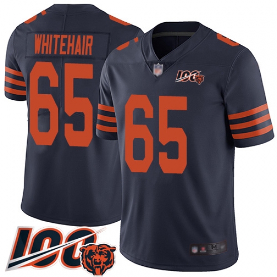 Men Chicago Bears 65 Cody Whitehair Limited Navy Blue Rush Vapor Untouchable 100th Season Football Jersey Men Chicago Bears 65 Cody Whitehair Limited Navy Blue Rush Vapor Untouchable 100th Season Football Jersey