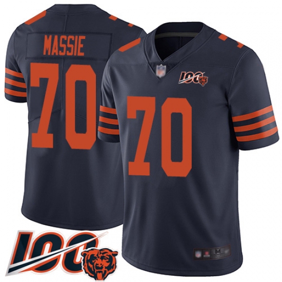 Men Chicago Bears 70 Bobby Massie Limited Navy Blue Rush Vapor Untouchable 100th Season Football Jersey Men Chicago Bears 70 Bobby Massie Limited Navy Blue Rush Vapor Untouchable 100th Season Football Jersey