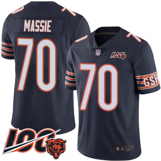 Men Chicago Bears 70 Bobby Massie Navy Blue Team Color 100th Season Limited Football Jersey Men Chicago Bears 70 Bobby Massie Navy Blue Team Color 100th Season Limited Football Jersey