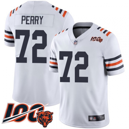 Men Chicago Bears 72 William Perry White 100th Season Limited Football Jersey Men Chicago Bears 72 William Perry White 100th Season Limited Football Jersey
