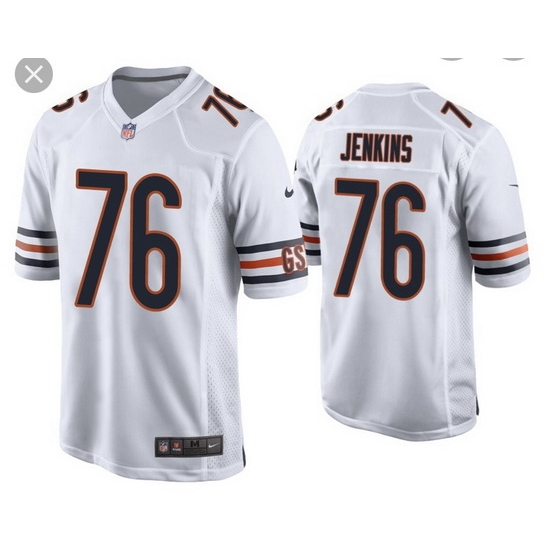 Men Chicago Bears 76 Teven Jenkins White Vapor untouchable Limited Stitched Jersey Men Chicago Bears 76 Teven Jenkins White Vapor untouchable Limited Stitched Jersey