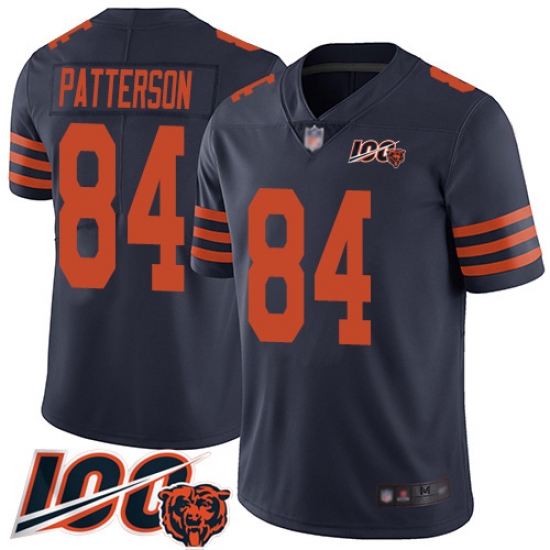 Men Chicago Bears 84 Cordarrelle Patterson Limited Navy Blue Rush Vapor Untouchable 100th Season Football Jersey Men Chicago Bears 84 Cordarrelle Patterson Limited Navy Blue Rush Vapor Untouchable 100th Season Football Jersey