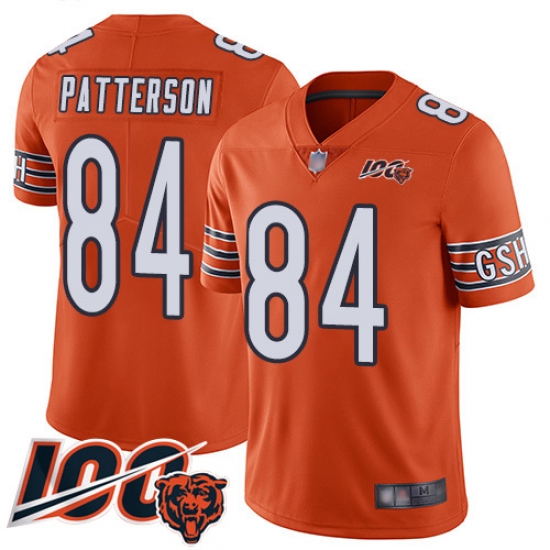 Men Chicago Bears 84 Cordarrelle Patterson Orange Alternate 100th Season Limited Football Jersey Men Chicago Bears 84 Cordarrelle Patterson Orange Alternate 100th Season Limited Football Jersey