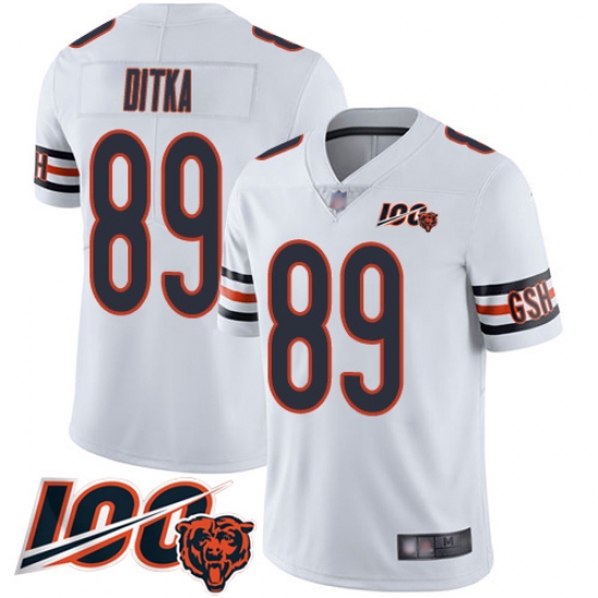 Men Chicago Bears 89 Mike Ditka White Vapor Untouchable Limited Player 100th Season Football Jerseyrs Men Chicago Bears 89 Mike Ditka White Vapor Untouchable Limited Player 100th Season Football Jerseyrs