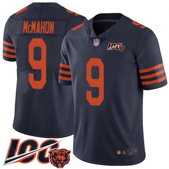 Men Chicago Bears 9 Jim McMahon Limited Navy Blue Rush Vapor Untouchable 100th Season Football Jersey Men Chicago Bears 9 Jim McMahon Limited Navy Blue Rush Vapor Untouchable 100th Season Football Jersey