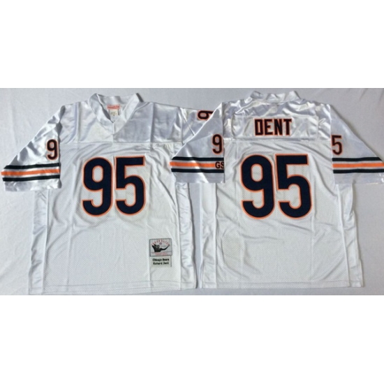 Men Chicago Bears 95 Richard Dent White M&N Throwback Jersey Men Chicago Bears 95 Richard Dent White M&N Throwback Jersey