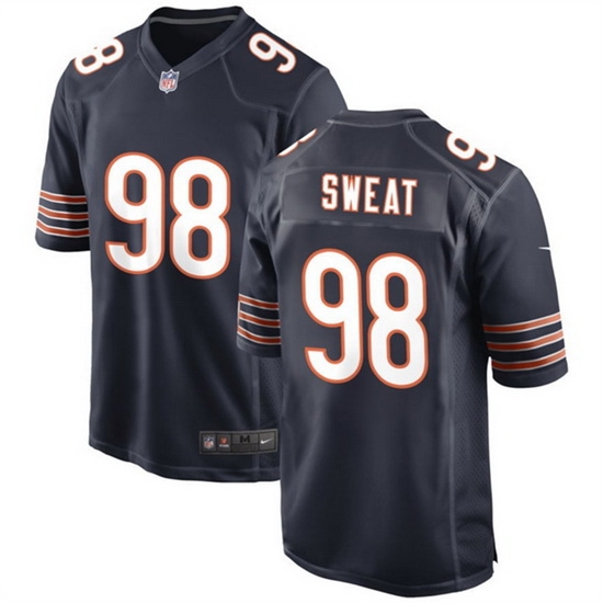 Men Chicago Bears 98 Montez Sweat Navy Stitched Game Football Jersey Men Chicago Bears 98 Montez Sweat Navy Stitched Game Football Jersey