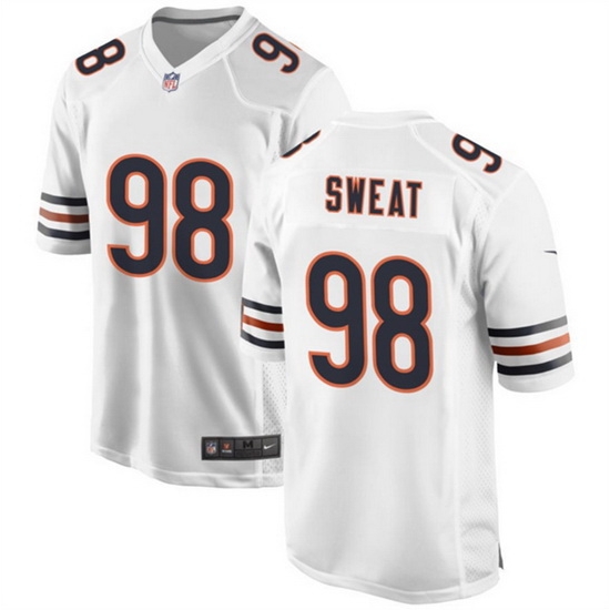 Men Chicago Bears 98 Montez Sweat White Stitched Game Football Jersey Men Chicago Bears 98 Montez Sweat White Stitched Game Football Jersey