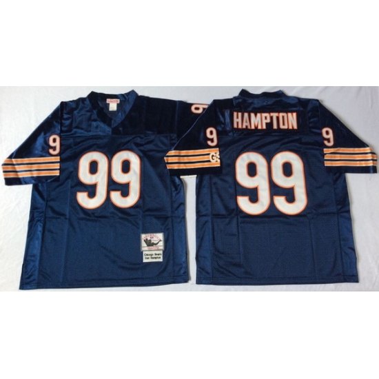 Men Chicago Bears 99 Dan Hampton Navy M&N 1985 Throwback Jersey Men Chicago Bears 99 Dan Hampton Navy M&N 1985 Throwback Jersey