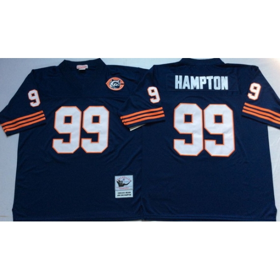 Men Chicago Bears 99 Dan Hampton Navy M&N Throwback Jersey Men Chicago Bears 99 Dan Hampton Navy M&N Throwback Jersey