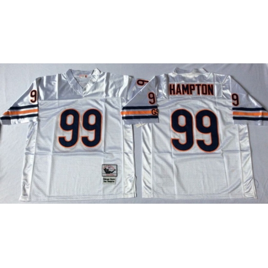 Men Chicago Bears 99 Dan Hampton White M&N Road Throwback Jersey Men Chicago Bears 99 Dan Hampton White M&N Road Throwback Jersey