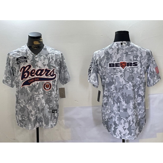Men Chicago Bears Camo With Patch Cool Base Stitched Baseball Jersey Men Chicago Bears Camo With Patch Cool Base Stitched Baseball Jersey