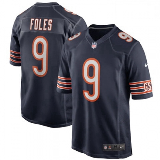 Men Chicago Bears Nick Foles 9 Navy Limited Jersey Men Chicago Bears Nick Foles 9 Navy Limited Jersey