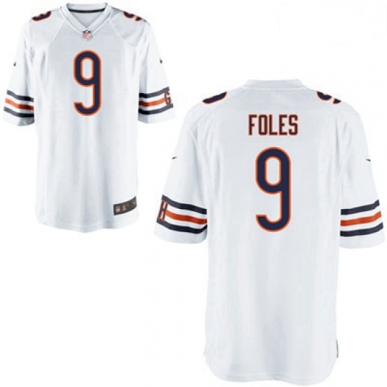 Men Chicago Bears Nick Foles 9 White Limited Jersey Men Chicago Bears Nick Foles 9 White Limited Jersey