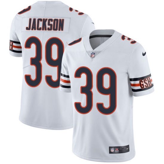 Men Nike Bears #39 Eddie Jackson White Stitched NFL Vapor Untouchable Limited Jersey Men Nike Bears #39 Eddie Jackson White Stitched NFL Vapor Untouchable Limited Jersey