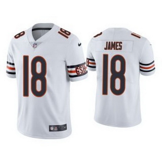 Men White Chicago Bears 18 Jesse James Vapor untouchable Limited Stitched Jersey Men White Chicago Bears 18 Jesse James Vapor untouchable Limited Stitched Jersey
