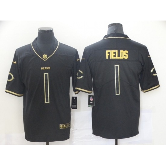 Men's Chicago Bears #1 Justin Fields Black Nike 2021 Draft First Round Pick Alternate Limited Jersey Men's Chicago Bears #1 Justin Fields Black Nike 2021 Draft First Round Pick Alternate Limited Jersey
