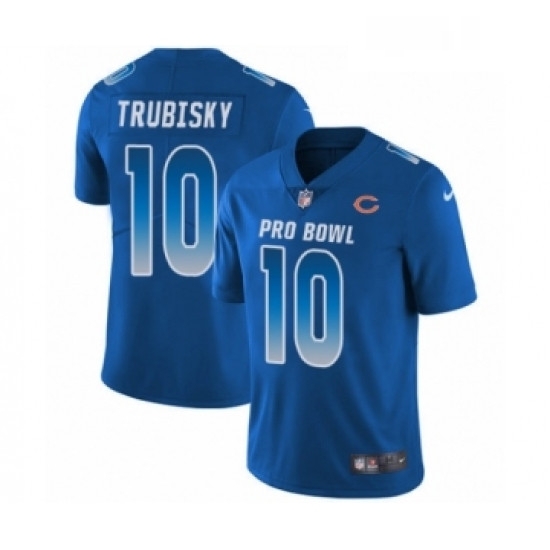 Mens Chicago Bears 10 Mitchell Trubisky Limited Royal Blue NFC 2019 Pro Bowl Football Jersey Mens Chicago Bears 10 Mitchell Trubisky Limited Royal Blue NFC 2019 Pro Bowl Football Jersey