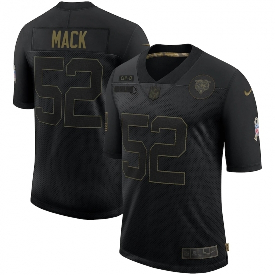 Men's Chicago Bears #52 Khalil Mack Black Nike 2020 Salute To Service Limited Jersey Men's Chicago Bears #52 Khalil Mack Black Nike 2020 Salute To Service Limited Jersey
