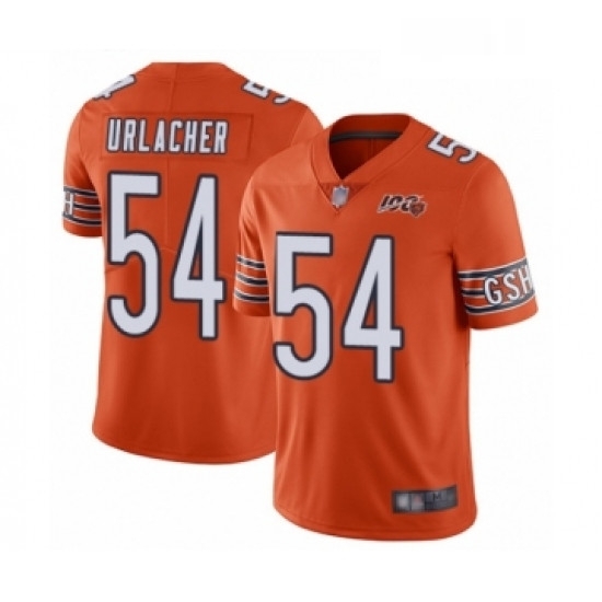 Mens Chicago Bears 54 Brian Urlacher Orange Alternate 100th Season Limited Football Jersey Mens Chicago Bears 54 Brian Urlacher Orange Alternate 100th Season Limited Football Jersey