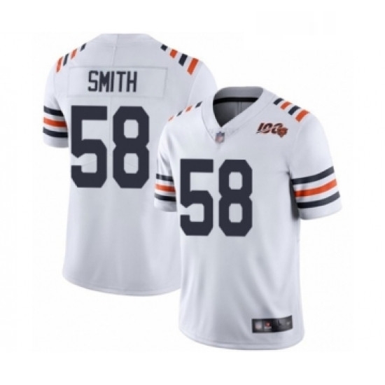 Mens Chicago Bears 58 Roquan Smith White 100th Season Limited Football Jersey Mens Chicago Bears 58 Roquan Smith White 100th Season Limited Football Jersey