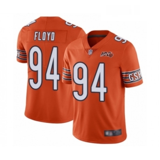 Mens Chicago Bears 94 Leonard Floyd Orange Alternate 100th Season Limited Football Jersey Mens Chicago Bears 94 Leonard Floyd Orange Alternate 100th Season Limited Football Jersey