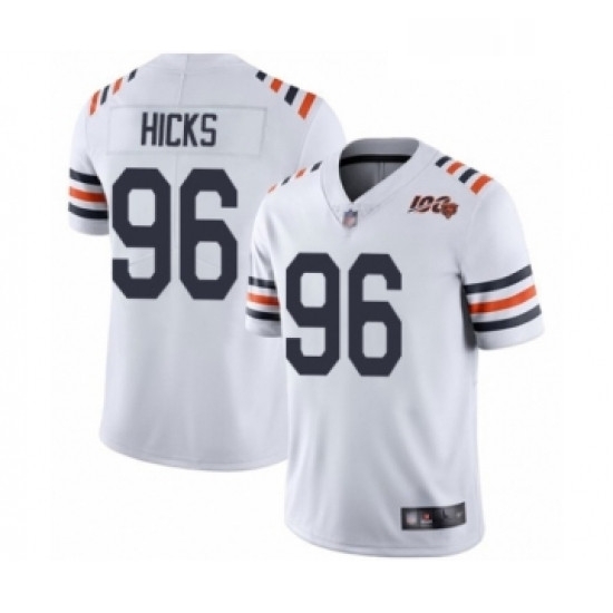 Mens Chicago Bears 96 Akiem Hicks White 100th Season Limited Football Jersey Mens Chicago Bears 96 Akiem Hicks White 100th Season Limited Football Jersey